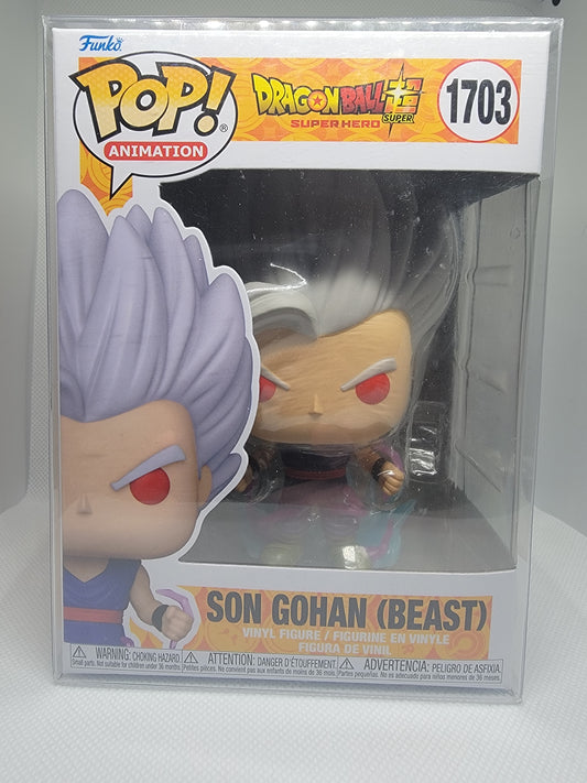 Funko pop #1703 Son Gohan (Beast) with pop protector